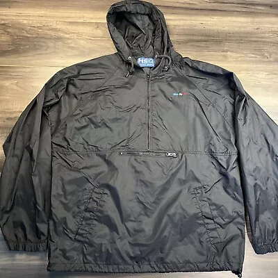 HS Q Jacket Mens 2XL Black Waterproof Rain Harvard Square • $18.99