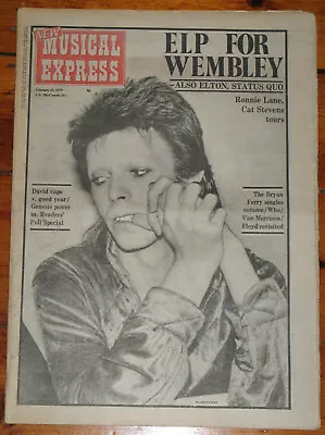 NME Magazine BOWIE Roy Harper SUZI Q Van Morrison ELP Who DAVID ESSEX Feb23 1974 • $15