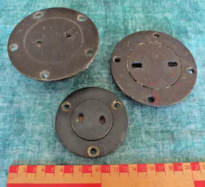£50 • Buy 3 X Antique / Vintage Solid Bronze Boat / Barge ~ Deck / Hatch Plates 