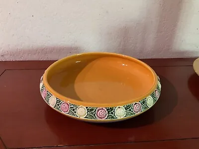 Vintage Eichwald Czechoslovakia Majolica Pottery 10” Centerpiece  Bowl • $45