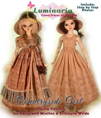 BJD Doll Clothes Pattern For 16  Fairyland Minifee Ellowyne Wilde Slim MSD Dress • $8.99