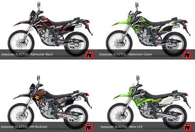 $110 • Buy Kawasaki KLX250S & KLX250SF Graphic Graphics Kit Decal Wrap Sticker 2008-2017