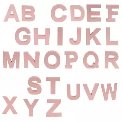 26 Letter A-Z Pink Wooden Marquee Letter Alphabet Name Sign • £6.11