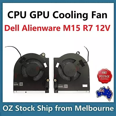 Genuine CPU GPU Cooling Fan For DELL Alienware M15 R7 Left Right 12V  P109F • $99