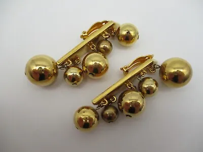 $49.99 • Buy Vintage Ben-amun Gold Plated Mutli Beads Dangle Earrings