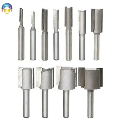 £5.53 • Buy 1/4  1/2  Shank Straight Router Bit Milling Cutter Woodworking Slot Cutter