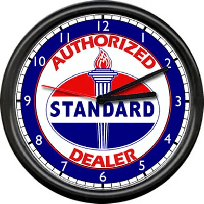 Standard Gas Service Station Pump Retro Vintage Gasoline Sign Wall Clock • $26.95