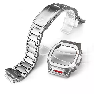 Strap Mod Kit For Casio G-SHOCK DW5600 GWM5610 Watch Band Case Cover Bezel Metal • $27.99