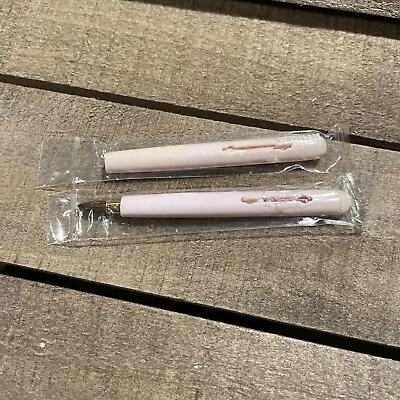 2 Rare Vintage MARY KAY COSMETICS Pink RETRACTABLE Sable LIP Or EYE BRUSH • $19.99