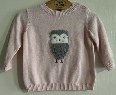 £1.50 • Buy Baby Girl Mamas & Papas Owl Detail Jumper 3-6 Months