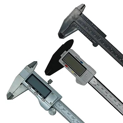 Digital Metal Plastic & Economical 6  Steel Gauge Caliper Vernier Measure Tool • £5.09