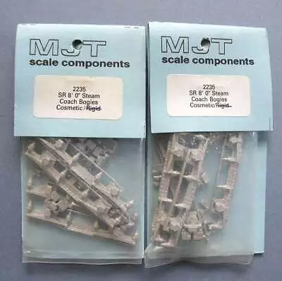 2 Packs MJT  4mm Scale White Metal SR 8' Steam Coach Cosmetic Bogie Sides 2235 • £13