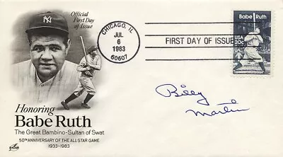 1983 Billy Martin Signed Babe Ruth FDC First Day Issue Cachet JSA • $34.88