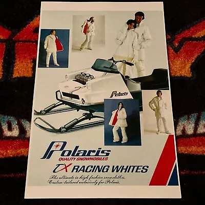 🏁 ‘72 POLARIS Racing Whites Snowmobile Suit Poster vintage Sled Tx LTD • $21.88