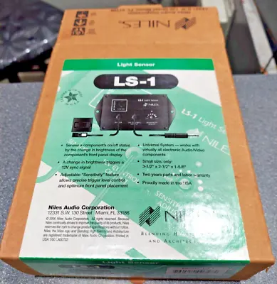 Niles Audio LS-1 Niles Light Sensor To Control And Sense Equipment ON/OFF • $60
