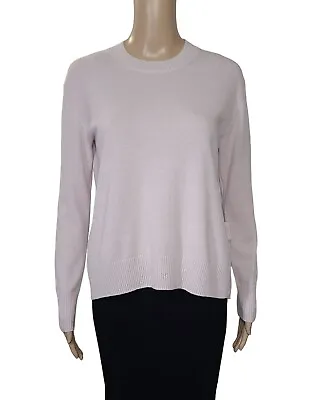 VINCE Light Pink 100% Cashmere Side Tie Crew Neck Sweater Sz XS $345 • $49