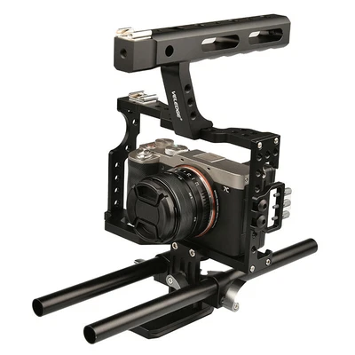 $86.29 • Buy Video Camera Cage Case With Handle Grip For Sony A7C A7S2 A7II A7 A6300 GH4