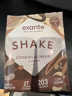 £16.99 • Buy Exante Low Sugar Cookies & Cream Meal Replacement Shake X 10. ** NEW **