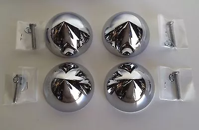 4 Bullet Nose Dome Bullet Hub Cap Custom Centers NEW Chrome C8059  • $42.70