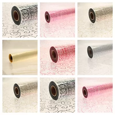 £42.11 • Buy Scroll Pattern Cellophane Wrap 80cm Wide Hamper & Gift Wrapping Christmas Gifts