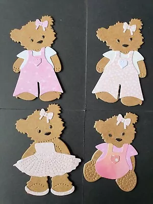 Card Embellishments New Baby Card Toppers Jumpers Dresses With Teddies • £1