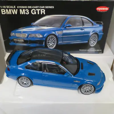 Kyosho 1/18   Bmw M3 Gtr E46   Blue / Carbon Roof   #08507bl  Old Stock • $289.52