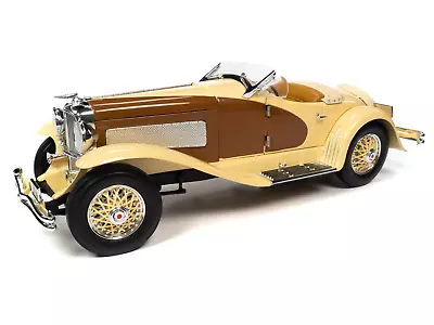 Autoworld 1/18 Scale Die-cast-1935 Duesenberg SSJ Speedster-Yukon Gold And Brown • $174.29