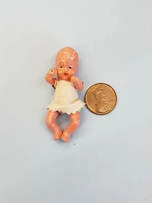Antique Vintage Dollhouse Miniature Composition Wire Jointed Baby Doll  • $19.99