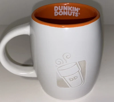 $8 • Buy Dunkin' Donuts 2012 Engraved 14 Oz Ceramic Coffee Mug Cup Gift White Orange ++++