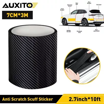 Car Door Sill Antiscratch Scuff Cover Sticker 5D Carbon Fiber Protector 10FT EAS • $9.59