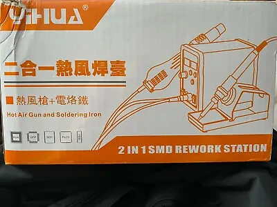 Yihua 898D 2 In 1 SMD Rework Station Soldering Iron + Hot Air 898-MB1 • $99.99