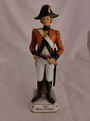 £29.99 • Buy Large 24cm Vintage Porcelain Soldier Figurine 1792 Officer 45th Foot 