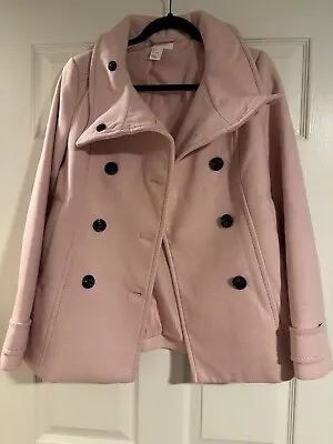 H&M Light Pink Pea Coat Women’s Size 8 • $7.99