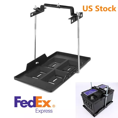 Car Storage Battery Holder Hold Down Tray Adjustable Bracket 23cm Screw Rod USA • $29.60