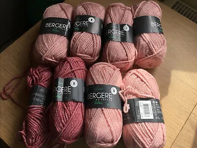 £6 • Buy Bergere De France Baltic Aran Yarn 380g Rose Poudre And Sorbet
