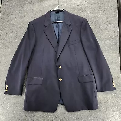 Bobby Jones Blazer Mens 48L Blue 2 Button Sport Coat Navy Wool • $59.99