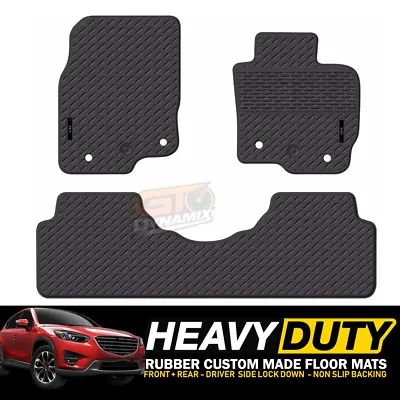 Custom HD Rubber Floor Mats Mazda CX-5 Akera MAXX SPORT 2/2012-3/2017 CX5 BLACK • $114
