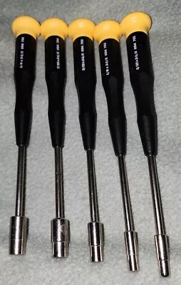 General Tools 5 Pc Nut Driver Nickel Plated 6 Pt Swivel Head 3/32 - 1/4  USA NEW • $36