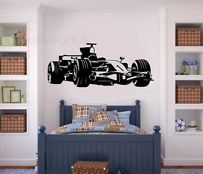 Formula 1 Racing Car Wall Sticker  F1 Motor Sport Vinyl Home Decor F1 Sticker • £17.99