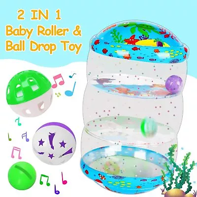 Baby Inflatable Crawling Roller Toy PVC Interactive Sensory Toy Visual Auditory. • $18.91