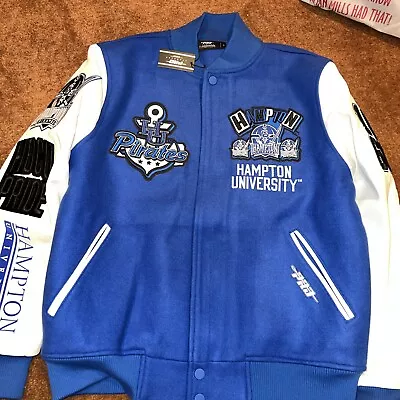 NWT Hampton Pirates Pro Standard Homecoming Varsity Full-Snap Men’s Jacket Sz L • $199.97