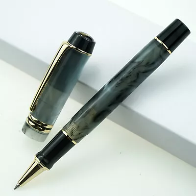 Kaigelu 316 Gray Celluloid Rollerball Pen Smooth Black Refill Pen Gift • $25.80