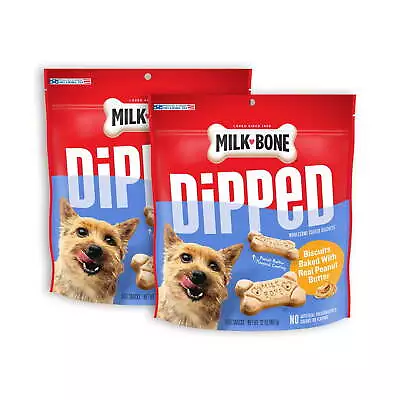 Milk-Bone Dipped Dog Biscuits Baked With Real Peanut Butter 32 Oz 2 Bags • $19.46