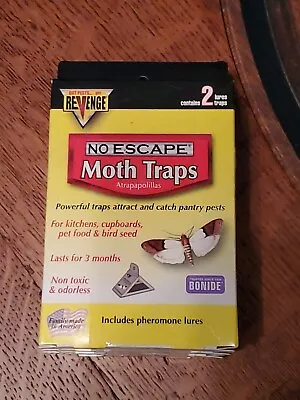 Revenge No Escape Moth Traps 3 Two Packs=6  For Kitchens Pet Foodbird Seed NIB • $25