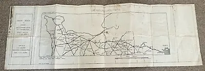 WWII Captured Map & Repurposed For D-Day Invasion - Omaha Beach To Paris • $1750