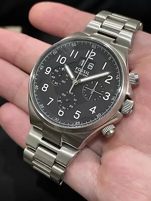 Fossil Ch2902 Qualifier Gun Metal Stainless Steel Case Bracelet Chronograph $185 • $79