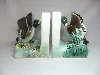 Otagiri Bookends Book Ends Ceramic Mallard Duck Vintage 1970sJapan Japanese • £29.99