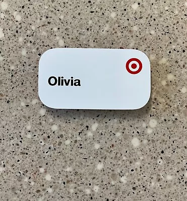 Target Name Tag- Olivia.  Official Name Badge. Magnet Backing. • $8