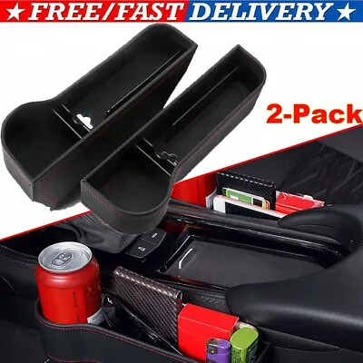 $13.49 • Buy 2X Car Seat Gap Catcher Filler Storage Box Pocket Organizer Holder ABS SUV -US