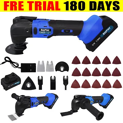 21V Cordless Oscillating Multi Tool Sander Scraper Saw With Accessories Battery • £40.10